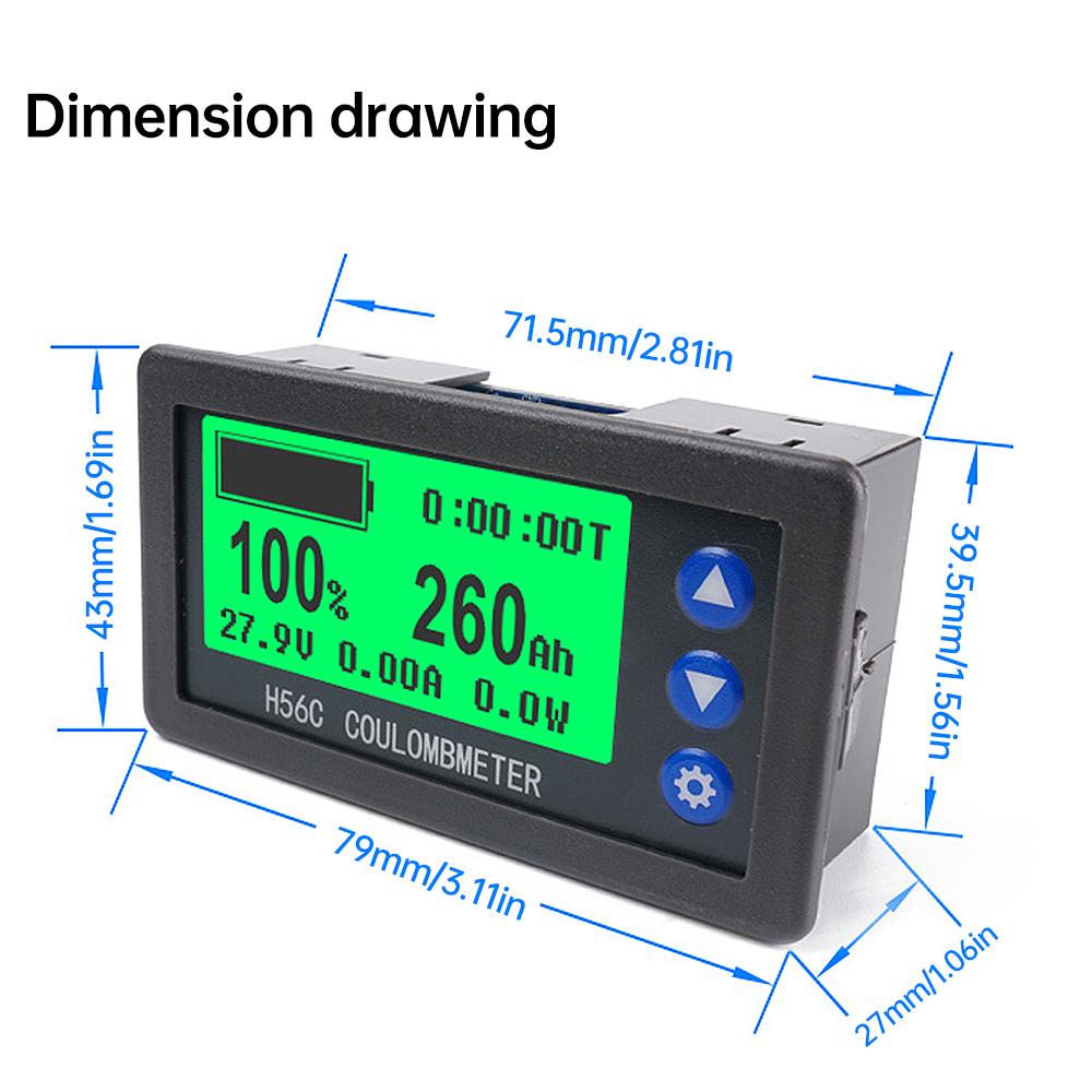 DC 111V 11A/11A/111A Battery Coulometer Professional Precision Digital Battery Capacity Tester for LiFePo Coulomb Counter Meter