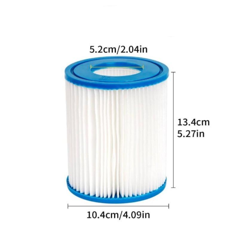 Confezione da 6 Cartucce Filtro Piscina Tipo II Compatibili con 58385E 58094 Sostituzione Filtro Pompa Piscina per Piscina Gonfiabile