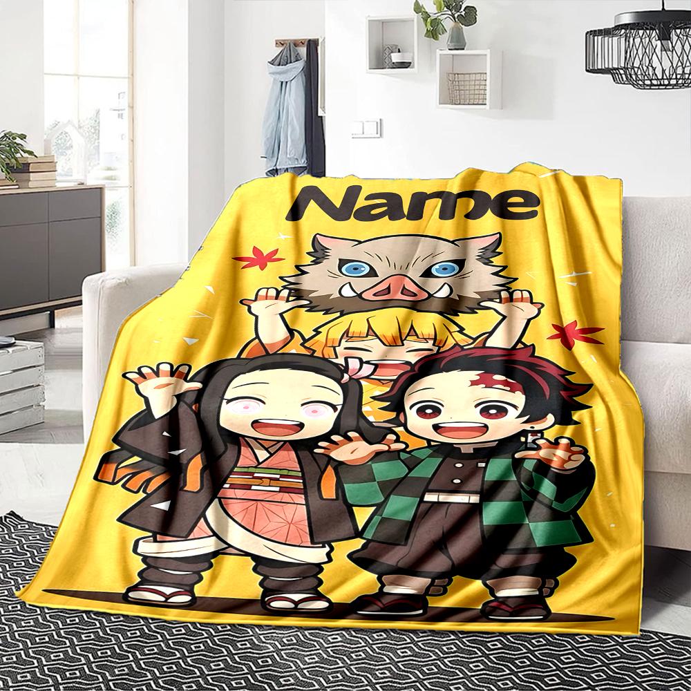 Custom Name Flame Passion Name'S Journey Party Blanket For Couch Bed Plush Cozy Fuzzy Blanket Super Soft Warm Blankets For Fall And Winter 0916304