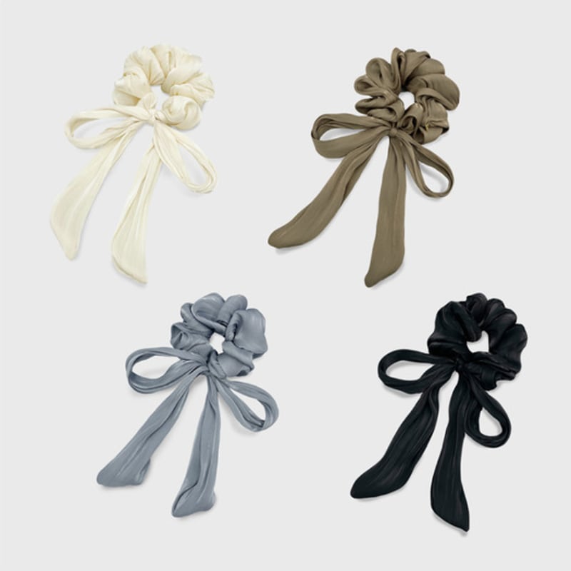 

Жан Поль Кларисс Резинка-скранчи с лентой Glow JP-23-340S black