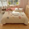 New Cartoon Duvet Cover Set Towel Embroidery Bedding Set Double-Sided Design Bed Sheet Set Adult and Children Bedroom Decor