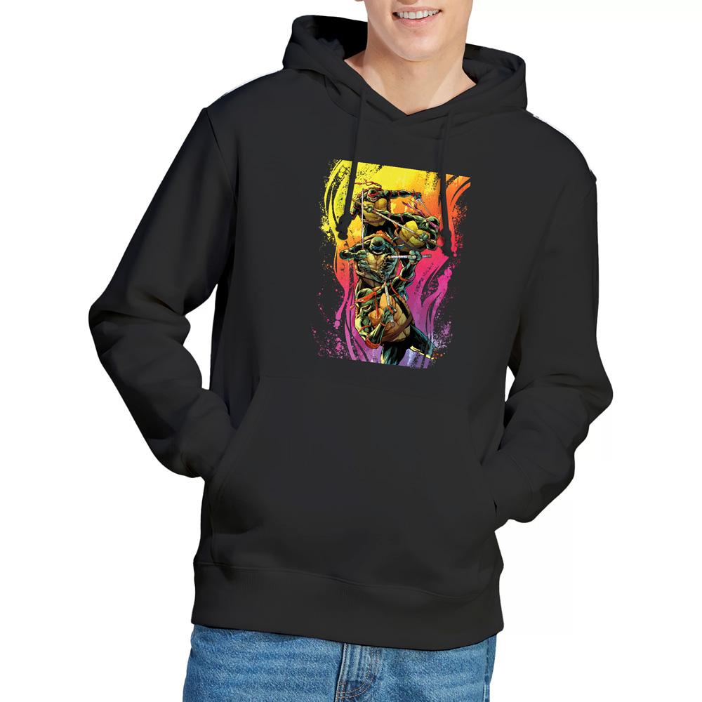 Teenage Mutant Ninja Turtles Mens Hot Rainbow Warriors Hoodie