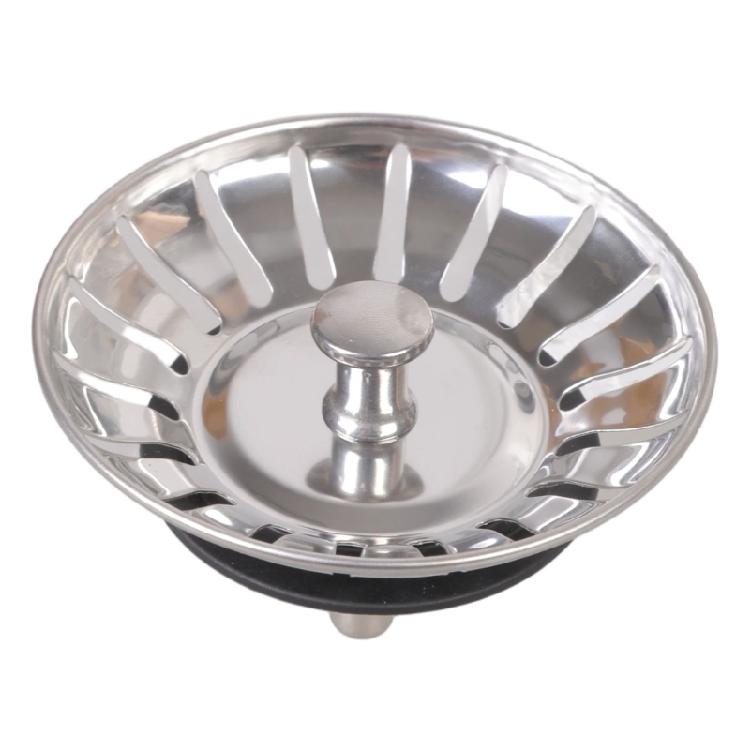 Stainless Steel Kitchen Sink Strainer Stopper Waste Plug Sink Filter Replacement Anti-Clogging Drain Basket Enduring