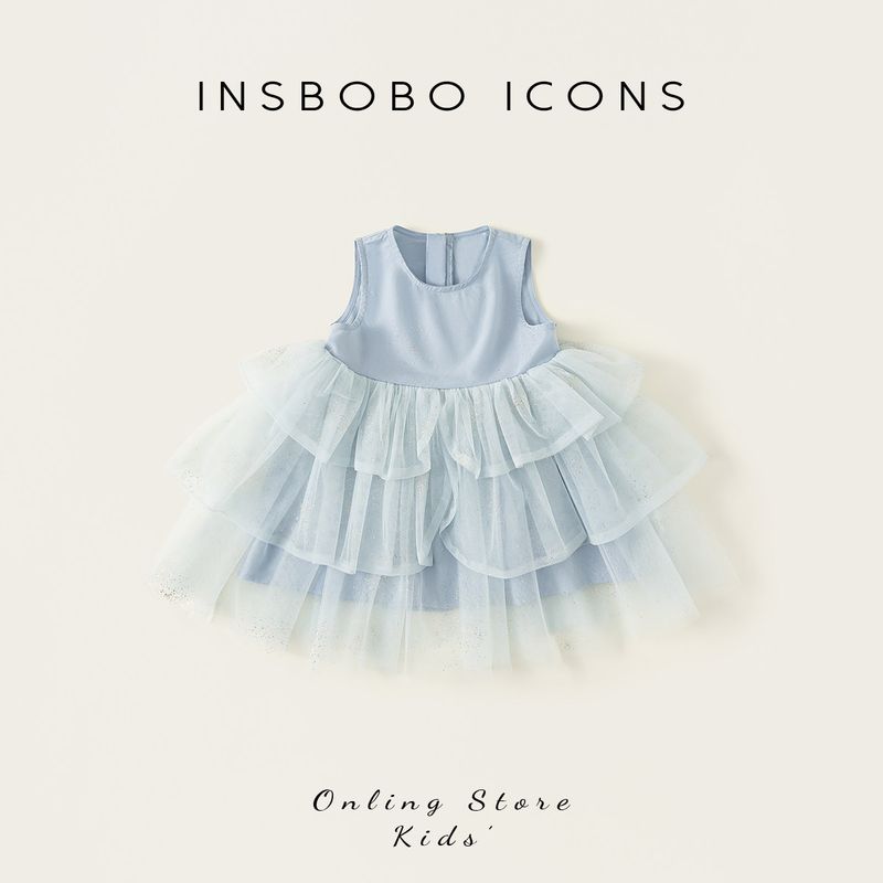 Платье для девочки Insbobo Платье для годовалой девочки Летнее детское платье принцессы Летнее платье для девочки Платье для малышки Blue 80 cm