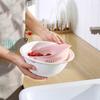 Drain Basket 360 Degree Free Rotation Detachable Double Layer Fruit Vegetable Drain Colander for Home