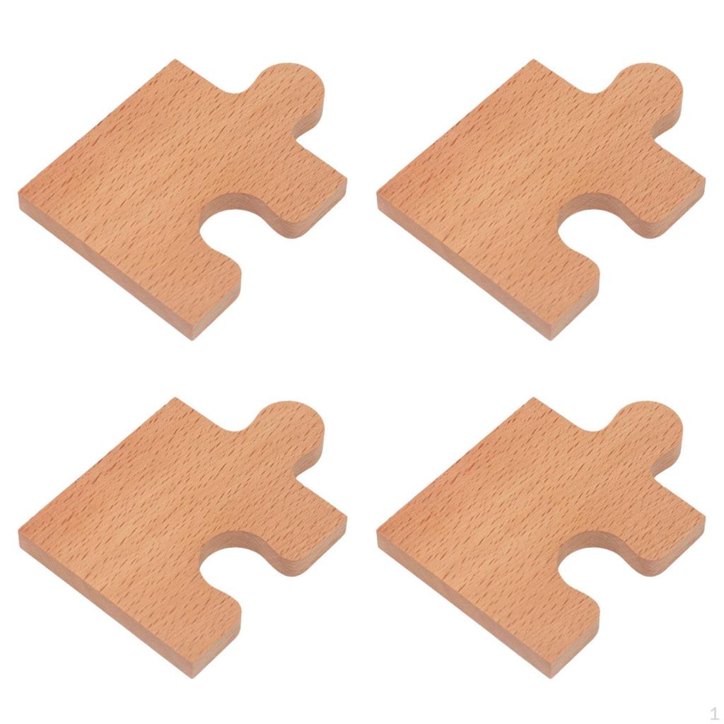 4 Pieces Wood Coasters Coffee Mug Pad Creative Placemat Tea Cup Holder for