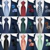 Men's Formal Tie, Pocket Square, Cufflinks & Brooch Set.