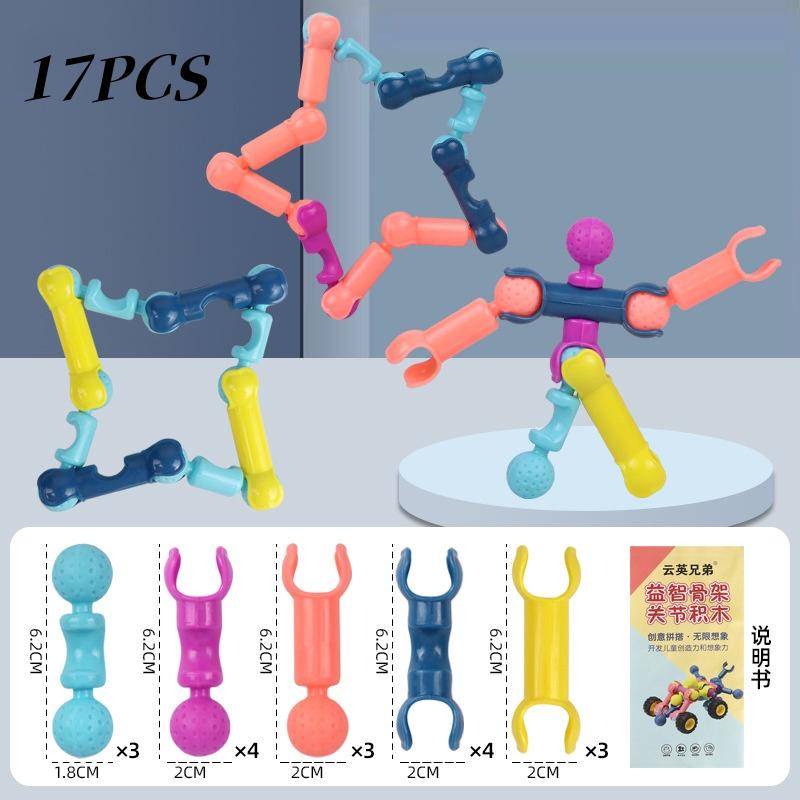 Versatile Structure Puzzle Set Toys Assembled Skeleton Building Blocks DIY Kids Multifunctional Multi-style Building Blocks Toys