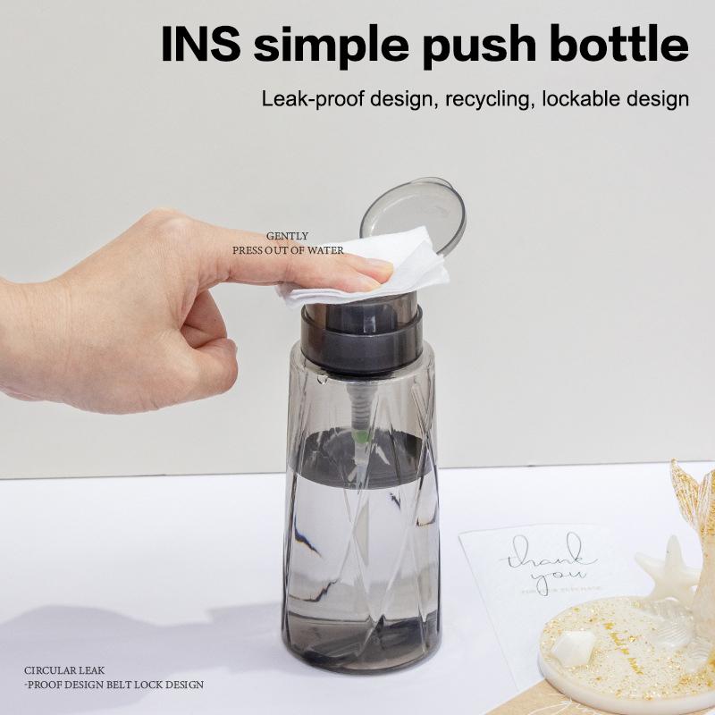 Nail Refillable Bottles Empty Press Pump Dispenser Nail Art Polish Remover Cleaner Makeup Bottle Manicure Tool
