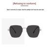 Polygon Metal Sunglasses 8719: Stylish Large Frame, Slimming, UV Protection, Polarized.