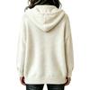 Damen locker sitzender Strick-Cardigan-Pullover mit Reißverschluss und Kapuze für Herbst Winter