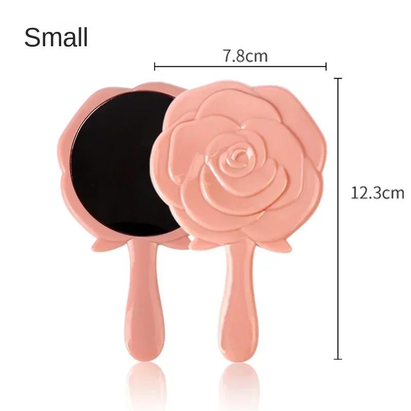Retro Rose Flower Shape 3D Stereo Cosmetic Makeup Compact Mirror 4 Colors Choose Hand Mirror Compact Mirror Wholesale