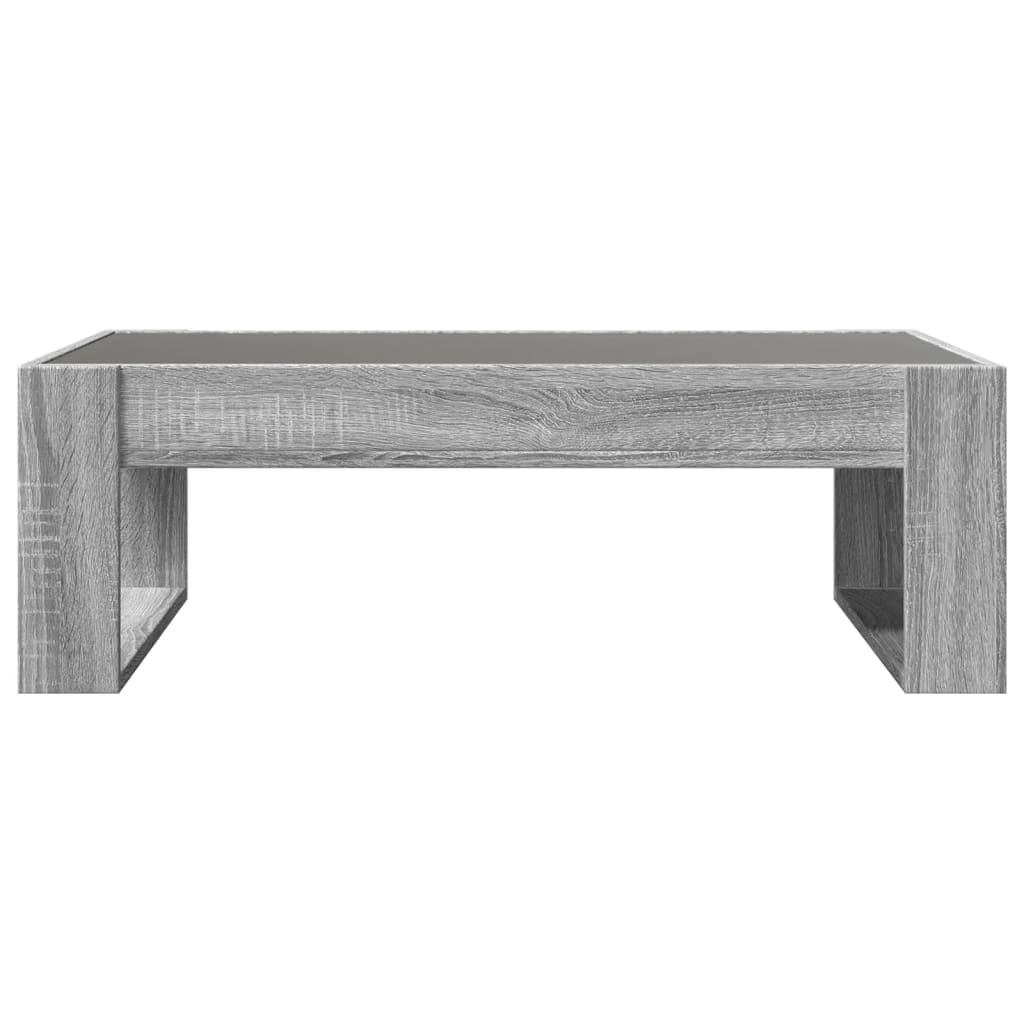 Infinity LED Coffee Table In Grey Sonoma 90 X 53 X 30 Cm