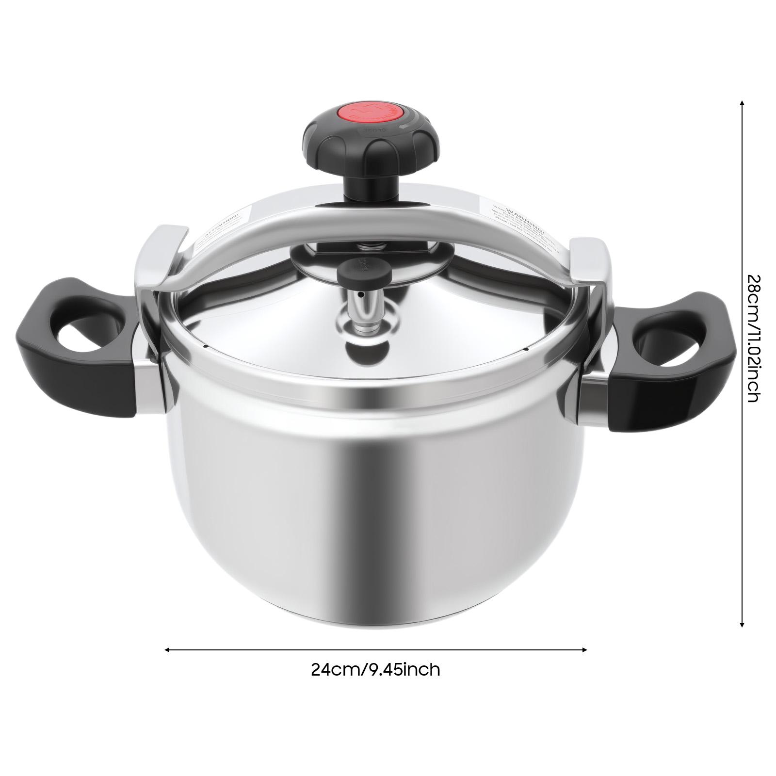 

Stainless Steel Pressure Cooker Large Capacity 60Kpa Pressure Pot Explosion-proof Compound Bottom Pressure Canner серебряный