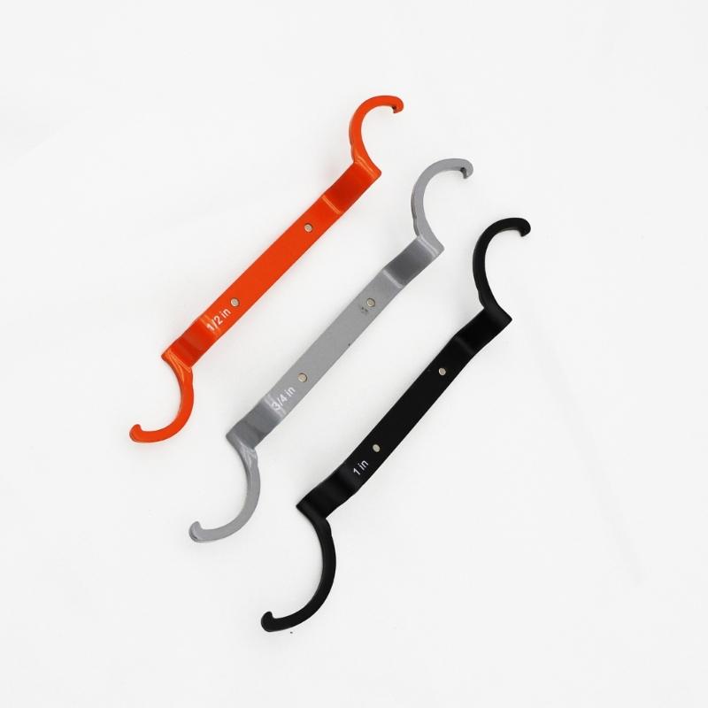 3Pcs Conduit Lockout Wrenches Kit 1inch 1/2inch 3/4inch Steel Locknut Wrenches Set for Tight Space Tightening Loosening