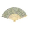 Onishi Ken Seihan Ripple salokāms ziedu sieviešu vēdeklis, 20cm, Raksts, Zaļš, N19-A01