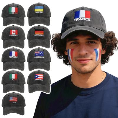 Fan Baseball Cap Trend - Flag Embroidery - Black Baseball Cap - Men's And Women's Sun Hat