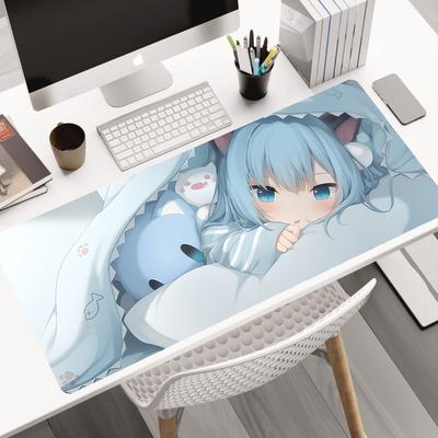 Oversized Mouse Pad Game Cute Girl Anime Mat Desk Pad Computer Keyboard Wrist Pad Mouse Mat Non-slip 400x900x3mm Accessories