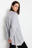 Women's Fashion New Hijab Sweatshirt Navy Blue Woven Piece Knitted Tunic