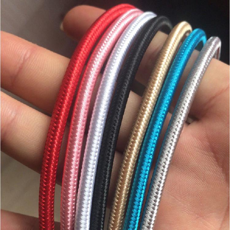Nylon USB Cable Quick Charging Cable Apple Mobile 678x1m Nylon Braided Data Cable