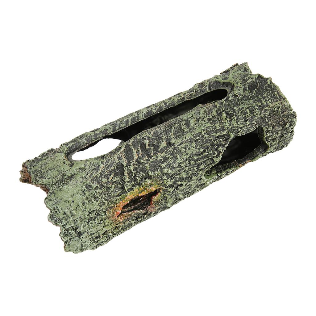 Aquarium Tree Trunk Ornament Simulation Artificial Aquarium Cave Hollow Tree Trunk for Fish Turtles Reptiles