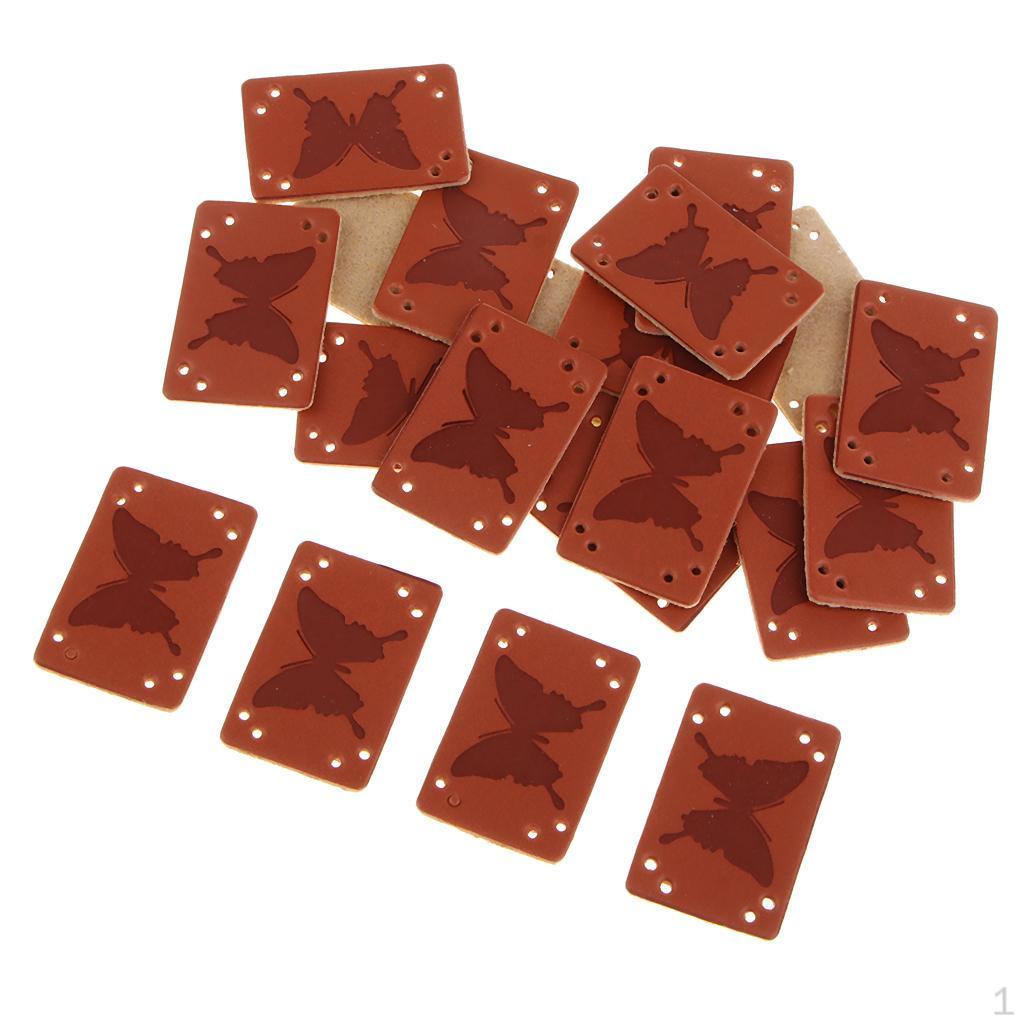 

20 шт., этикетки из искусственной кожи, бирки ручной работы, украшения, украшения-