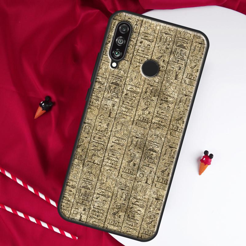 Ancient Egyptian Hieroglyphic For Huawei Nova 12i 11i 8i 12s 9 10 SE Y90 Y60 Y70 Y72 Y61 Y91 P20 P40 P30 Lite P60 Pro Case