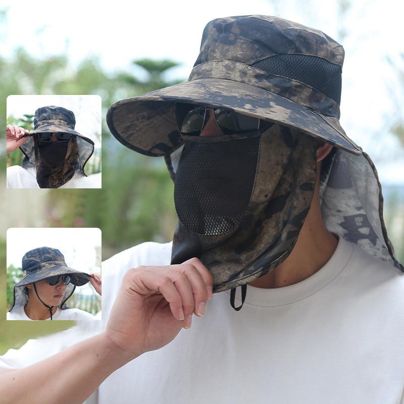 

1 шт. Капелюх для подорожей для відпочинку, 58-60 см, велика голова, унісекс, чоловіки, жінки, рибальський капелюх, великий номерний захисний захисний капелюх для обличчя, сонцезахисний крем