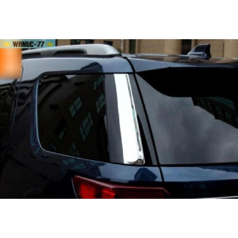 For Ford Explorer 2011-2018 Chrome Rear Side Window Decoration Cover Trim 2X