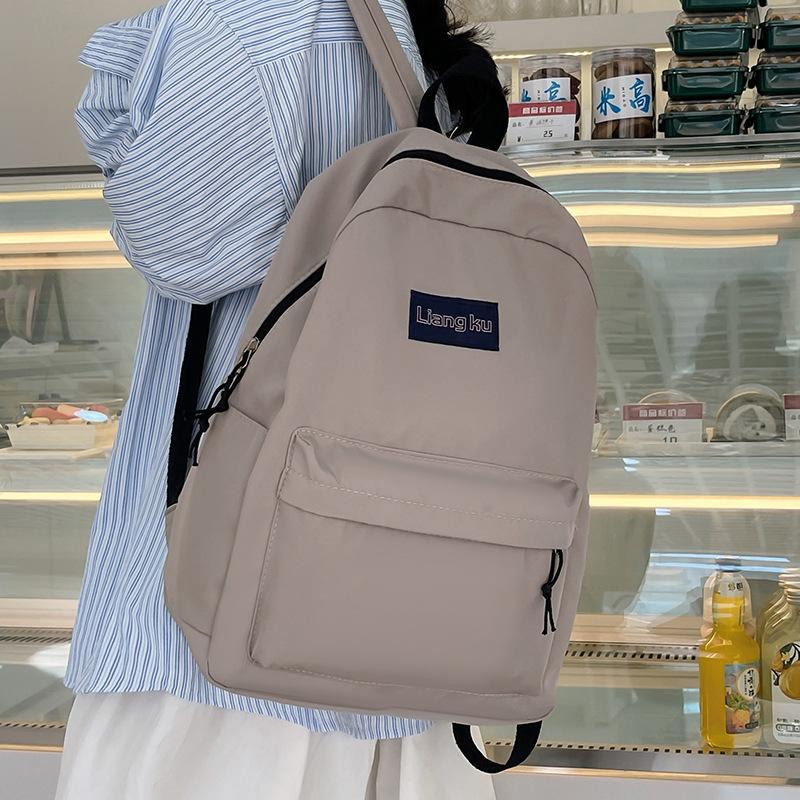 

Backpack New Simple Campus Style Backpack High Value Leisure Student Large Capacity Backpack School Bag хаки
