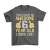 Boys 6th Birthday T-Shirt Mens Womens Tees Top Awesome 6 Year Old GIFT Idea Celebration Party