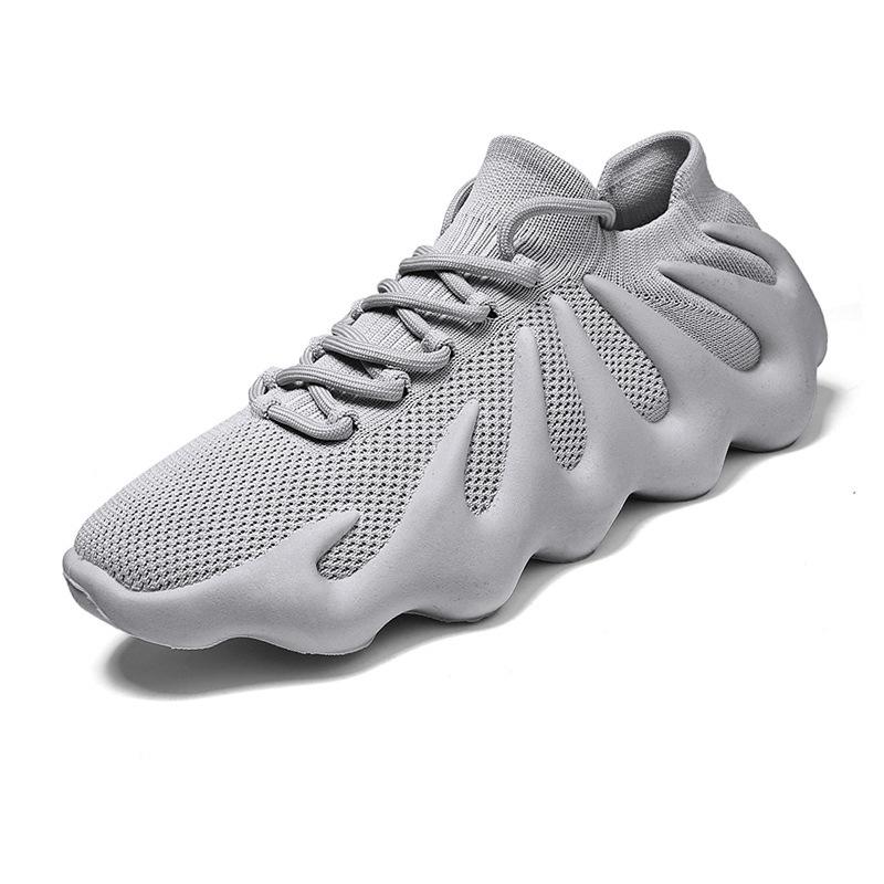 

2021 Kanye те же вулканические сяолунбао туфли-маффины, туфли-облачные пельмени, серо-белые мужские туфли на платформе, уродливые милые туфли 44 серый