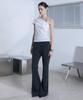 Bunteu Low-Rise String Bootcut Pants (Charcoal)