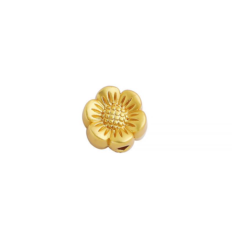 Gold-Plated Double-Sided Flower Spacer Beads for DIY Jewelry Making