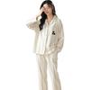 XUEXIMAN Women's Fresh Cotton Pajamas for All Seasons, Loose-Fitting Loungewear Set, Suitable for Outdoor Wear, Plus Size