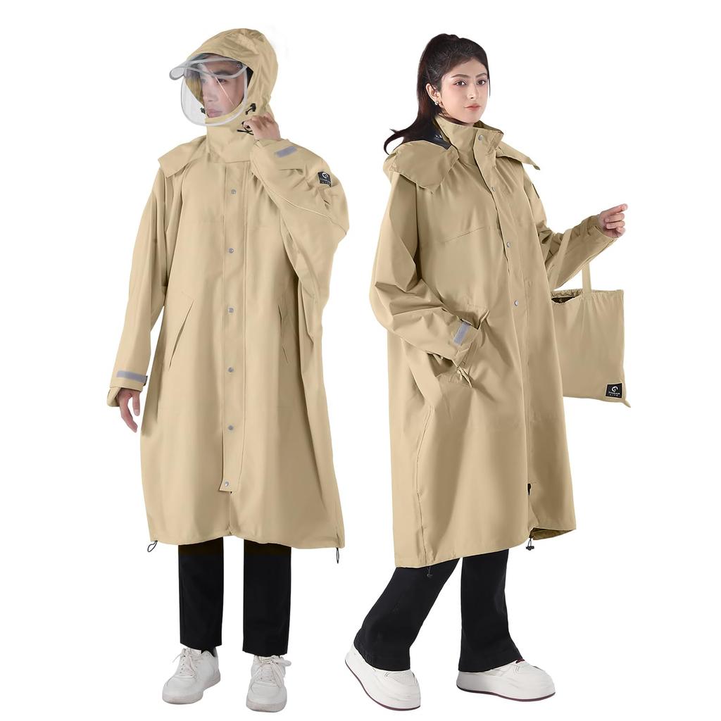 HINOKAZE Cycling Raincoat Construction with Highly and Rain Bike Backpack Reflective Perfect for Commuting and School [Lightweight Water-Resistant