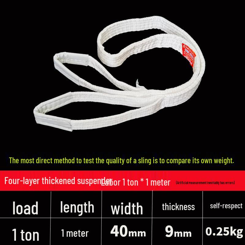 Polypropylene Thickened Acid-Washed Webbing Lifting Sling - Crane & Forklift Hoist Tie-Down Strap