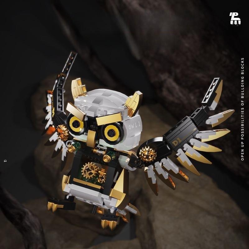 Owl Style Steampunk Plastic Assembly Building Block With Abs Plastic For Kid