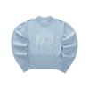 Yazaun Series Casual Letter Print Round Neck Pullover Sweater Women Sweater Cashmere-Blue L323W057-00F5