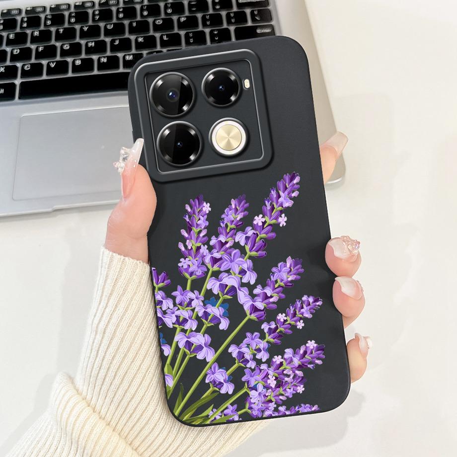Soft TPU Candy Silicone Phone Case For Infinix Note 40 Pro Plus Note 40 4G 5G Back Cover Note40 4G Bumper Flower Girl Fashion