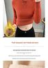 2025 Women's Autumn/Winter Half-High Collar Velvet-Lined Knit Sweater