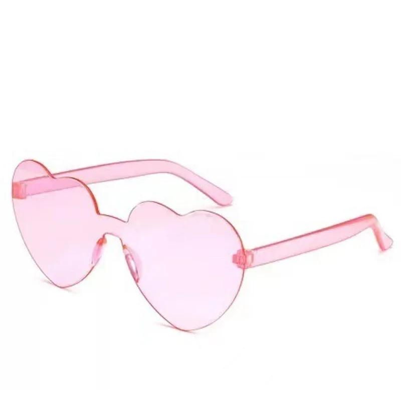 One Piece Love Heart Sunglasses Women Brand Designer Fashion Cute Sexy Retro Cheap Sun Glasses Red Female Sweet Eyewear Uv400