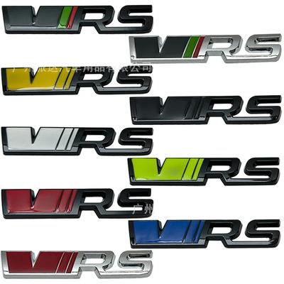 ZVK5 Chrome Métal 3D Style de Voiture Emblème Logo VRS Autocollant Calandre Avant pour Octavia Fabia Rapid Superb Kodiaq Autocollants Coffre Arrière