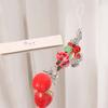 Acrylic Strawberry Beads Phone Chain Bag Hanging Car Keyring Strawberry Keychain Pendant  Gifts