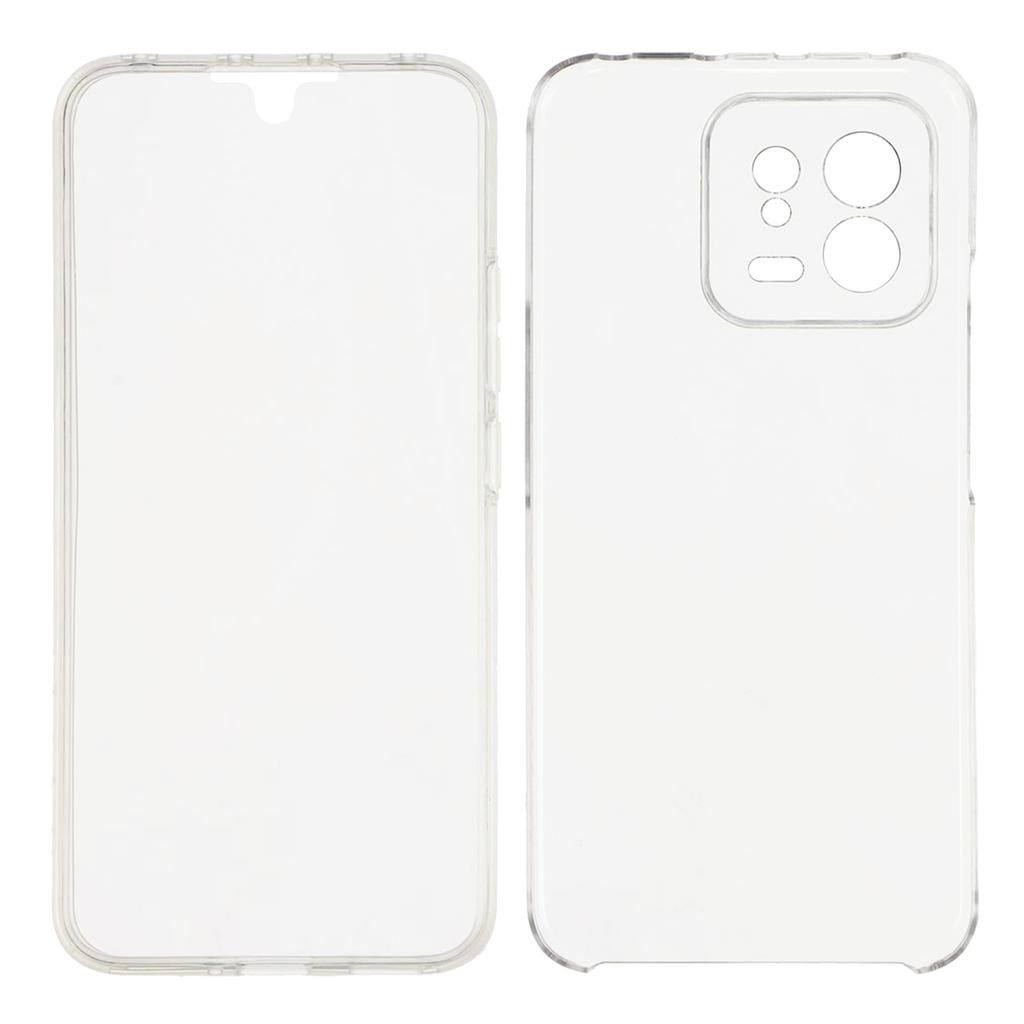 For Xiaomi 13 Case TPU Frame Clear Acrylic Back Phone Cover with PET Film
