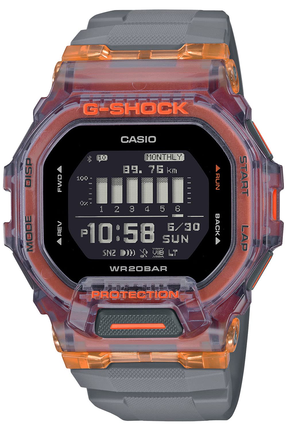 

Часы Серебряные [Casio] G-Shock []G-SQUAD GBD-200SM-1A5JF Мужские