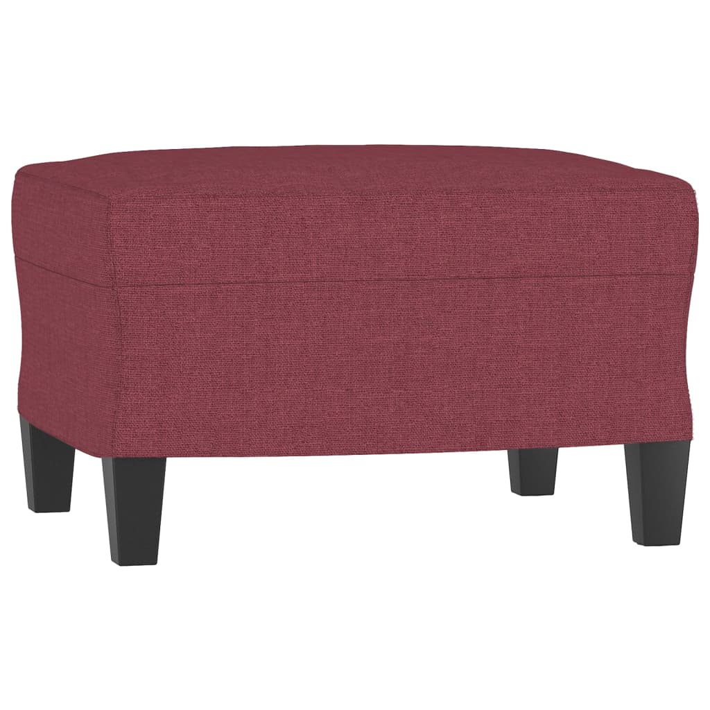 Vidaxl Fotel Z Podnóżkiem, Winna Czerwień, 60 Cm, Obity Tkaniną