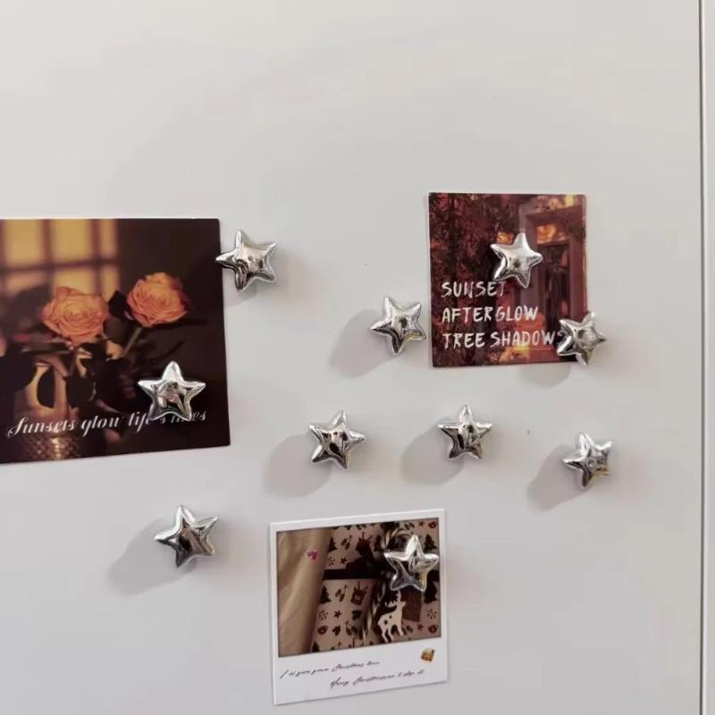 5/10Pcs Soft Rubber Star Fridge Magnets Photo Fastening Clips Anti-scratch for Whiteboard Home Decor