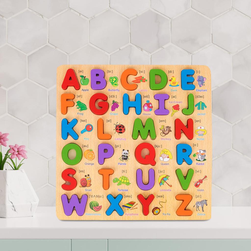 Zestaw plansz z puzzlami zwierzątkami z alfabetem Prezenty urodzinowe Plansza edukacyjna z puzzlami Zabawki Montessori do wczesnej edukacji Maluchy Niemowlęta