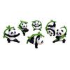 Panda Martial Arts Figurine Set With Pvc Material For Office Desk Decor And Projects